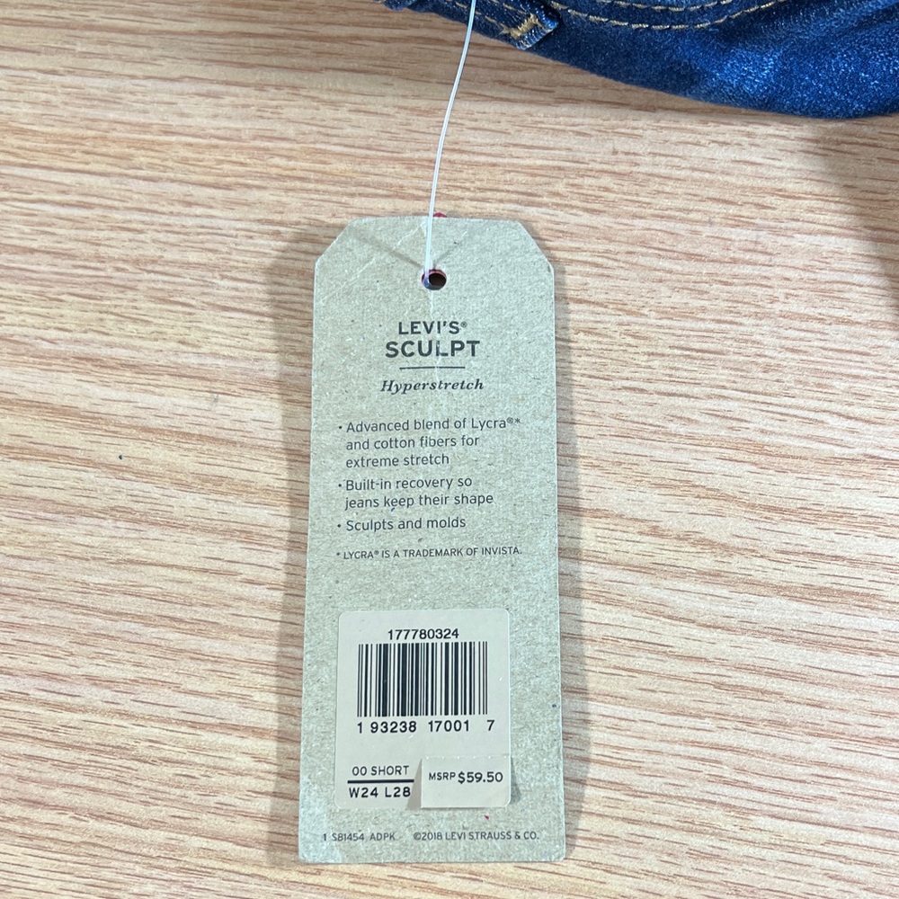 Levi's Super Skinny Jeans 00 Short W24 L28 - Picture 7 of 14